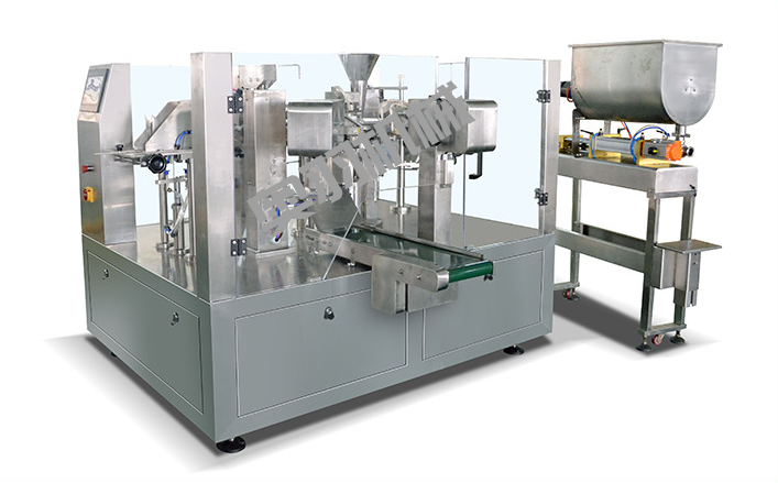 石家莊醬料給袋式全自動包裝機_http://m.lntfjy.com_給袋式包裝機系列_第1張