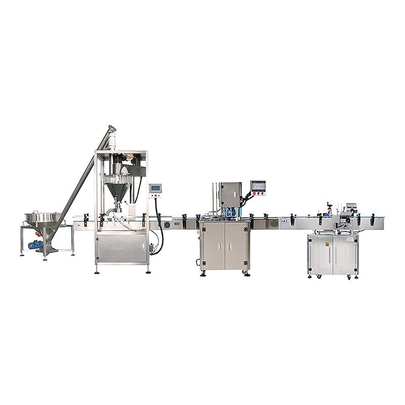 單頭粉末自動灌裝旋蓋鋁箔封口生產線