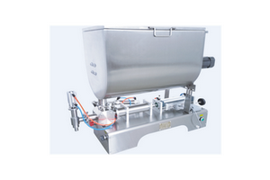 半自動(dòng)帶攪拌辣椒醬牛肉醬灌裝機(jī)